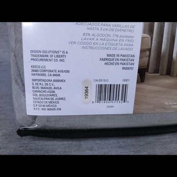 DesignSolutions Caleb GrommetLightFiltering CurtainPanel ( 1 panel only) - Picture 8 of 8